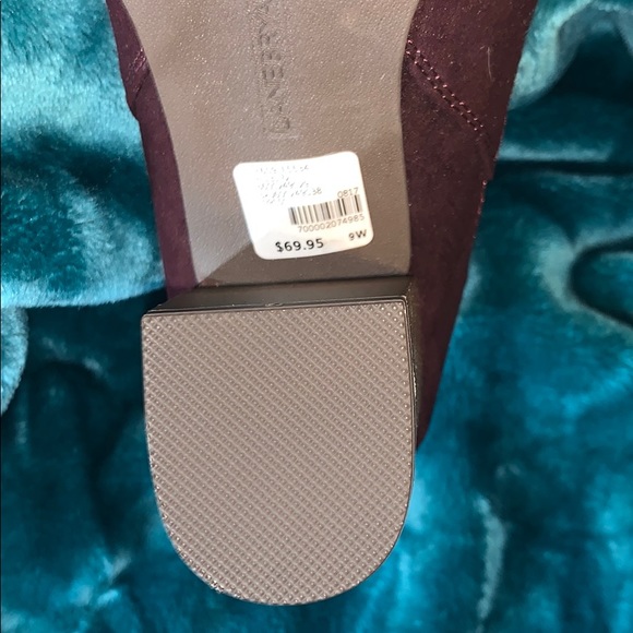 Lane Bryant Crimson and Black Heeled Booties - Picture 4 of 5